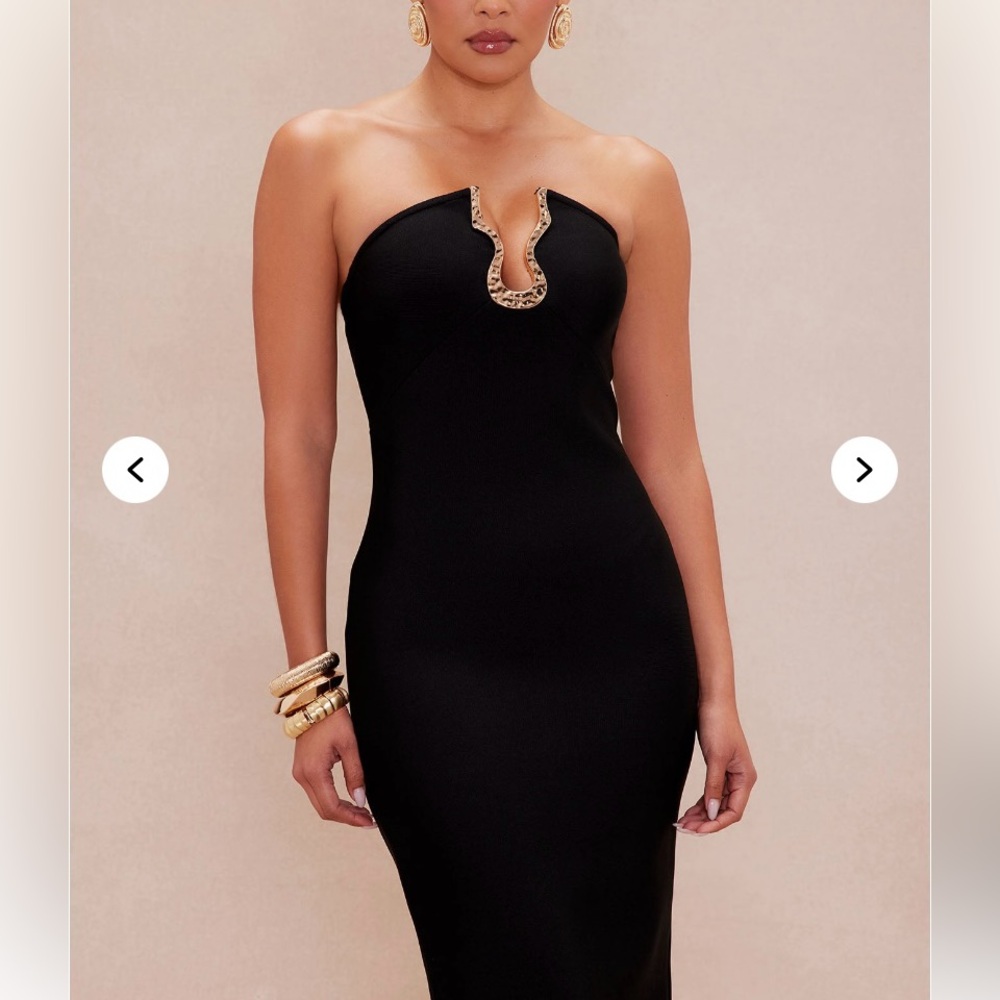 Maxi Black Strapless Dress